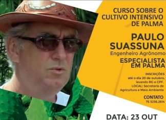 Acontece nesta quarta (23) em Santa Bárbara, o curso sobre o cultivo intensivo de palma