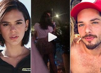 Marquezine é flagrada aos beijos com irmão de Ewbank no Rock in Rio; assista