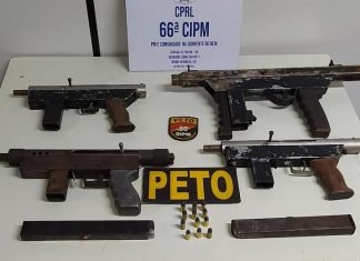 Quatro submetralhoras encontradas em Feira de Santana
