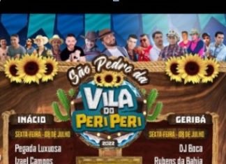 LIBERADA PROGRAMAÇÃO DE SÃO PEDRO DE PERI PERI