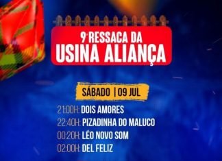 Confira o que irá rolar na 9ª Ressaca da Usina da Aliança de 2022 em Amélia Rodrigues