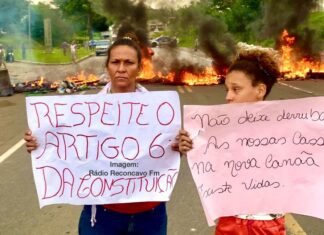 Moradores da comunidade Canaã protestam e interditam BA-046 em Santo Antônio de Jesus