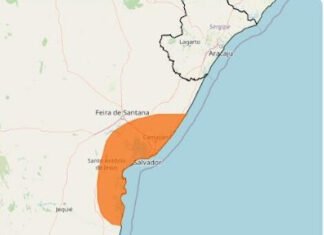 Inmet emite alerta de chuva intensa em Muritiba, Cachoeira, SAJ, Cruz das Almas e outras cidades da região