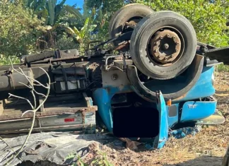 SAJ: Motorista morre após caminhão capotar na zona rural