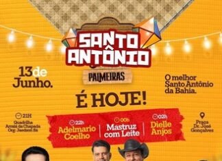 DIVULGADA GRADE DE ATRAÇÕES DO SANTO ANTÔNIO DE PALMEIRAS!
