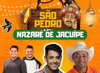 SÃO PEDRO DE NAZARÉ DE JACUÍPE, RECEBE ATRAÇÕES DE PESO