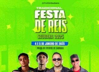 PROGRAMAÇÃO COMPLETA DA FESTA DE REIS DE SAUBARA