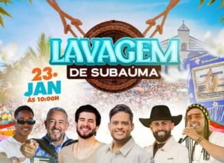 É TEMPO DE FESTEJAR, CONFIRA PROGRAMAÇÃO DA LAVAGEM DE SUBAÚMA