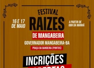 Festival Raízes de Mangabeira acontece nos dias 16 e 17 de maio com feira da economia e programação cultural