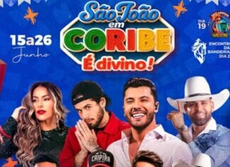 SÃO JOÃO DE CORIBE 2025 DIVULGA PROGRAMAÇÃO DE 3 DIAS