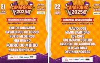 CAMAFORRÓ 2025: CONFIRA PROGRAMAÇÃO DO SÃO JOÃO DE CAMAÇARI