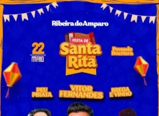 FESTA DE SANTA RITA 2025 EM RIBEIRA DO AMPARO ANUNCIADA